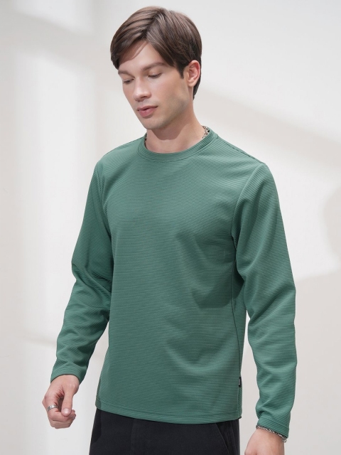 HIGHLANDER Men Self Design Round Neck Relaxed Fit T-shirt - Image 3