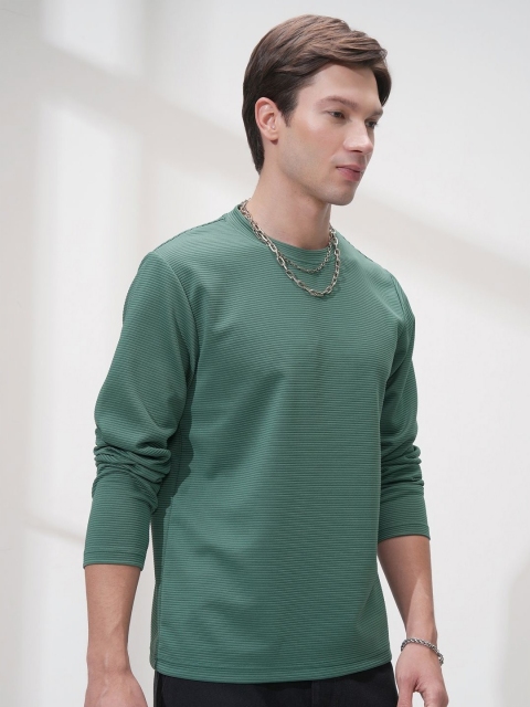 HIGHLANDER Men Self Design Round Neck Relaxed Fit T-shirt - Image 4