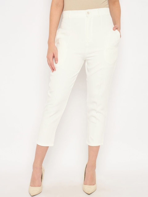Camey Women Pencil Tapered Fit High-Rise Pleated Trouser