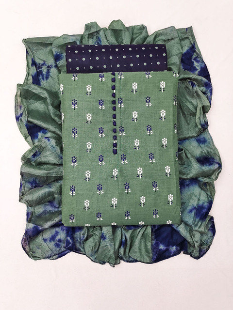 HERE&NOW Floral Printed Unstitched Dress Material - Image 3