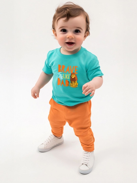 NautiNati Disney Lion King Baby Boys Blue Pure Cotton T Shirt