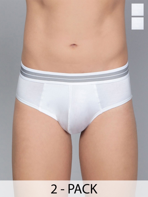 Mast & Harbour Pack Of 2 Men Basic Briefs MnH_003_BRF_WH/GW/_2PC