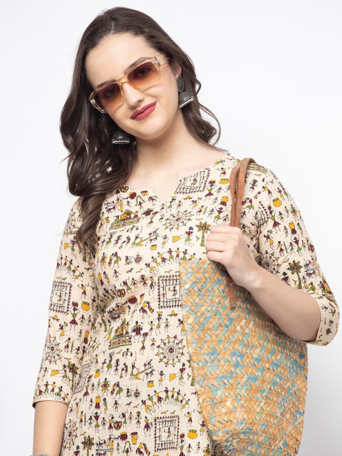 Zenava by Myntra Women Ethnic Motifs Printed Pure Cotton Kurtis