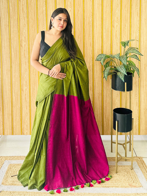 Anouk Pure Cotton Designer Khadi Saree