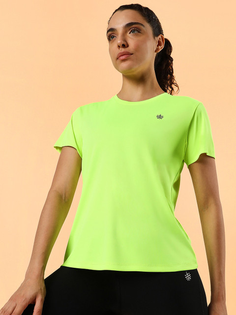 CULT Women Neon Green Training T-shirt