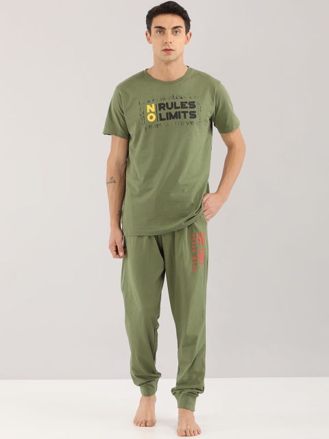 Masculino Latino Men Printed Pure Cotton Night suit