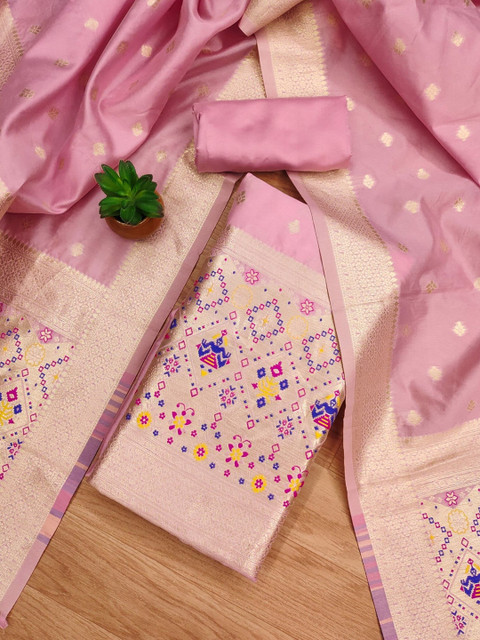 KALINI Ethnic Motifs Woven Design Unstitched Dress Material