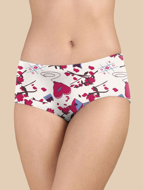 &CIRCUS Bare Hipster Printed Mid Rise with Full Coverage Micro Modal Fabric