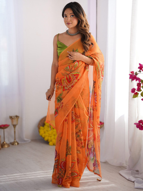 Kalista Floral Printed Organza Saree