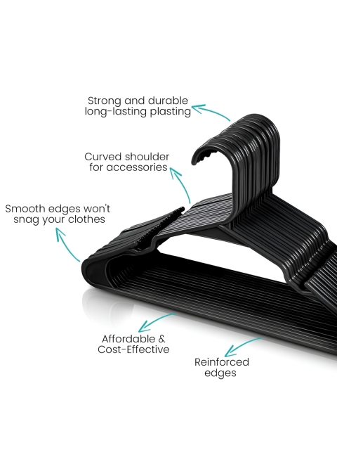 Go Hooked Pack of 2 Clothes Hangers with Smooth Finish and Non-Slip Grooves - Image 4