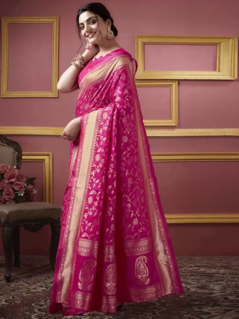 Moda Rapido Woven Design Kanjeevaram Saree - Image 2