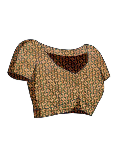 zinzraa Floral Woven Design Zari Saree - Image 5