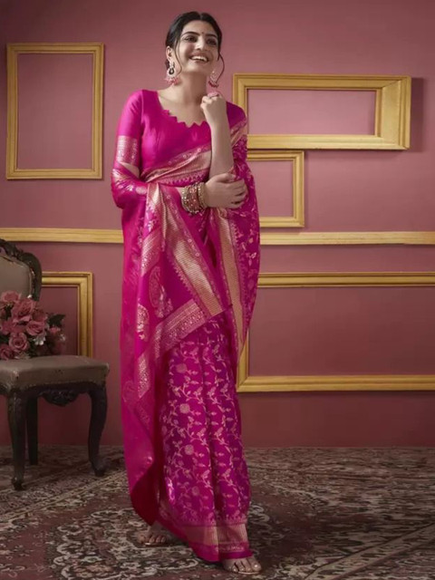 Moda Rapido Woven Design Kanjeevaram Saree - Image 4