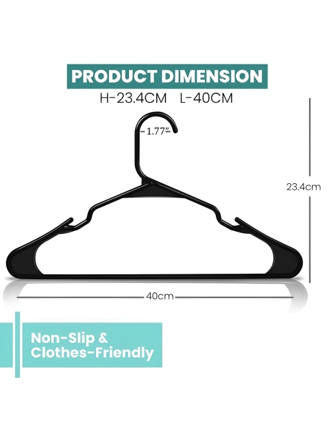 Go Hooked Pack of 2 Clothes Hangers with Smooth Finish and Non-Slip Grooves - Image 6