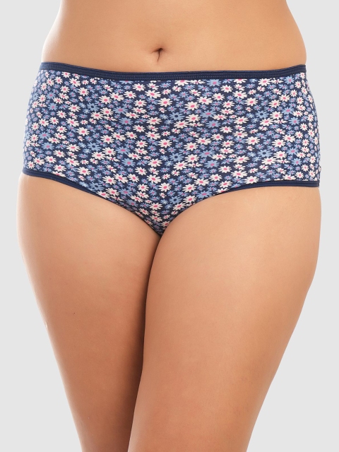DressBerry Pack of 2 Women Assorted Floral Printed Mid-Rise Hipster Briefs