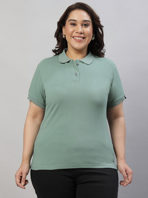 Wear Your Opinion Women Plus Size Half Sleeve Polo Collar Neck Polo T-shirt