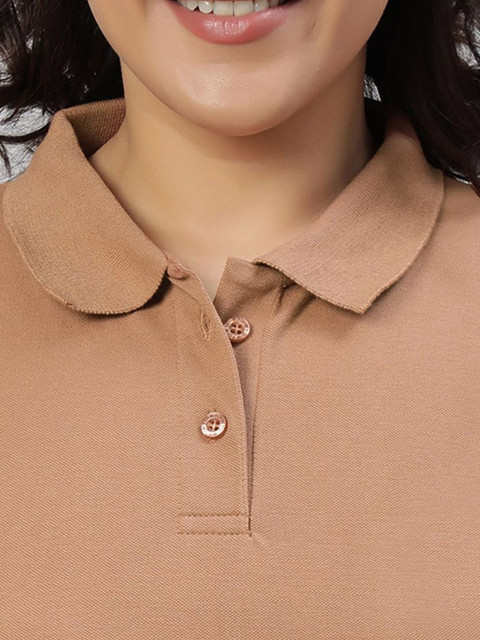 Wear Your Opinion Women Plus Size Half Sleeve Polo Collar Neck Polo T-shirt - Image 2