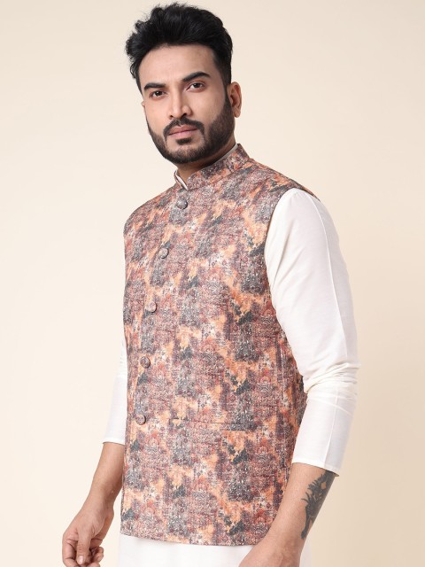 W & G Printed Nehru Jacket - Image 3