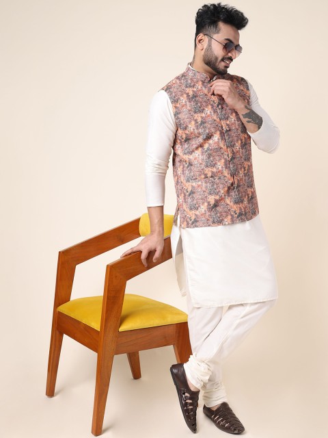 W & G Printed Nehru Jacket - Image 6