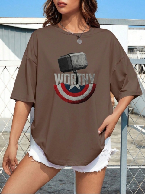 SZN Typographic Printed Round Neck Cotton T-shirt