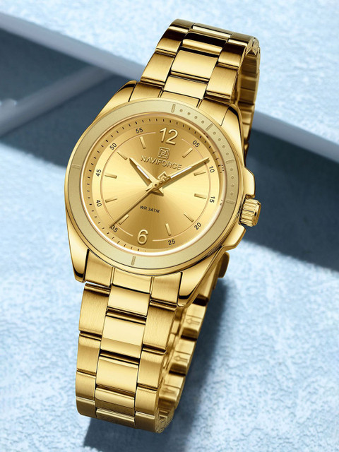 Naviforce Women Dial & Stainless Steel Straps Analogue Watch NF5062 G G