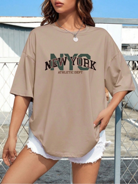 SZN Women Typography Printed T-shirt