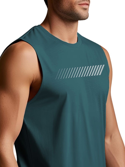 3Colors Printed Gym Innerwear Vests VEST-CCUT-THRUST MULTILINE-AF BLUE - Image 3