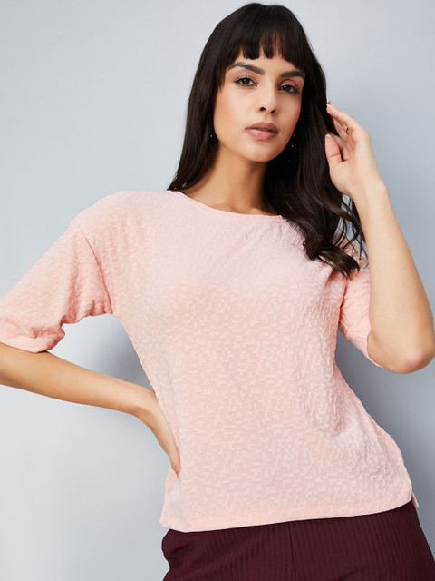 max Women Plus Size Abstract Printed Round Neck T-shirt - Image 5