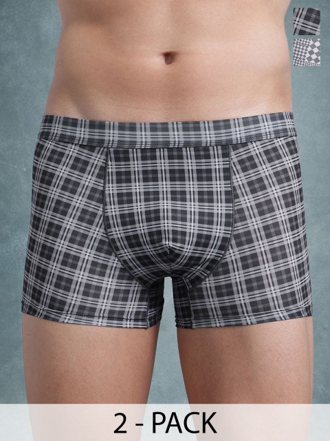 The Roadster Lifestyle Co Pack Of 2 Printed Stretchable Trunks RT1-PV-Print-R3-R9-S