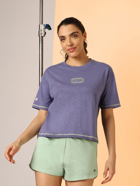 CULT Women Purple Unity Boxy crop fit Top