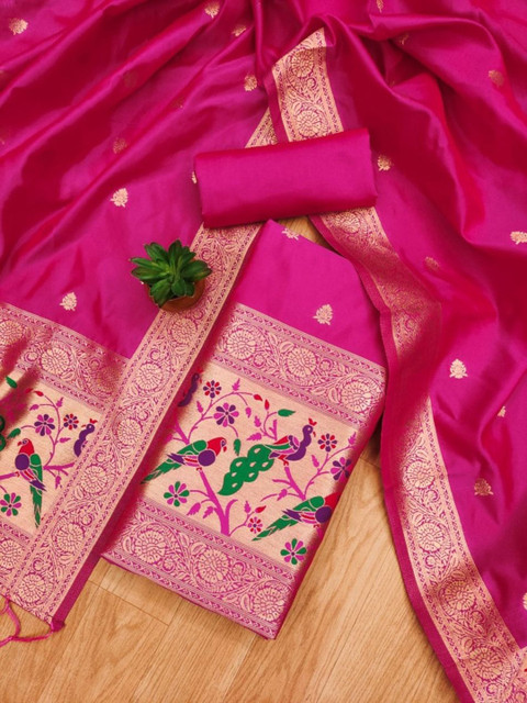 KALINI Ethnic Motifs Woven Design Unstitched Dress Material