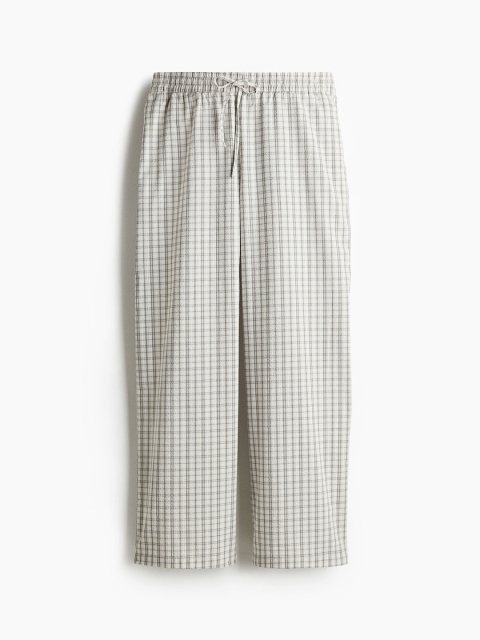 H&M Women Seersucker Drawstring Trousers