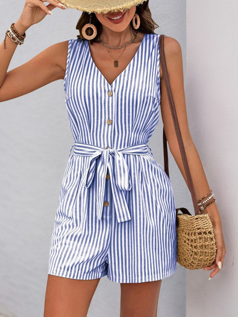 StyleCast Women Striped Playsuit