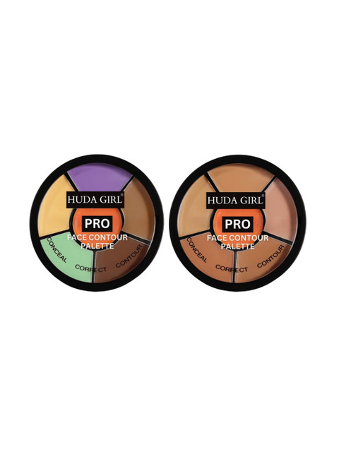 Huda Girl 3 In 1 Makeup Palette Concealer -15 g - Nude & Bright