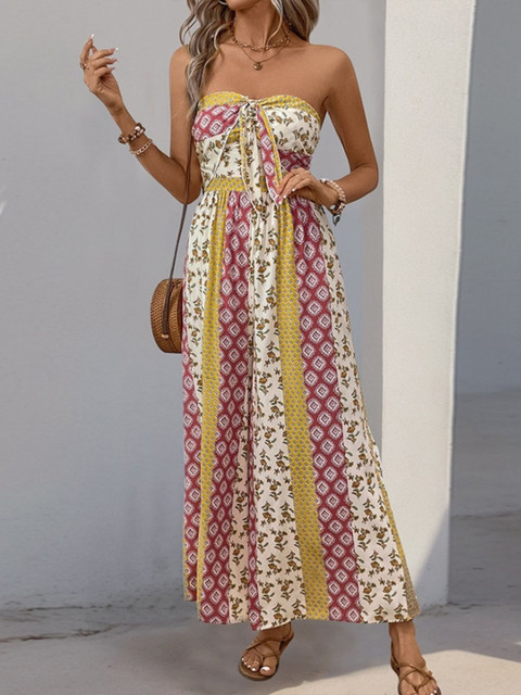 StyleCast Off-Shoulder Printed Jumpsuit