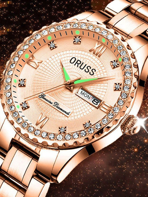 ORUSS Women Dial & Stainless Steel Straps Analogue Watch IHCFAEJEGFIB - Image 4
