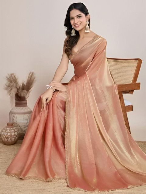 Moda Rapido Beads and Stones Tissue Tussar Saree - Image 4