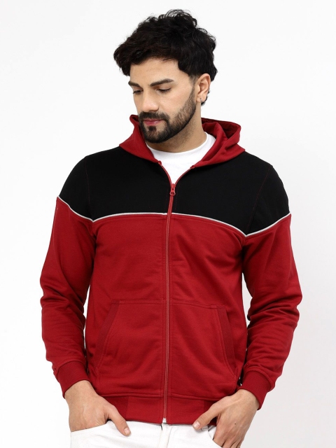 Kalt Men Colourblocked Hooded Sweatshirt