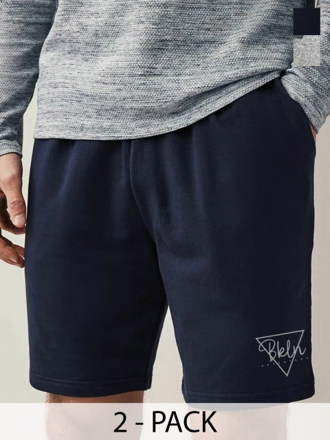 Moda Rapido Men Pack Of 2 Mid-Rise Loose Fit Shorts