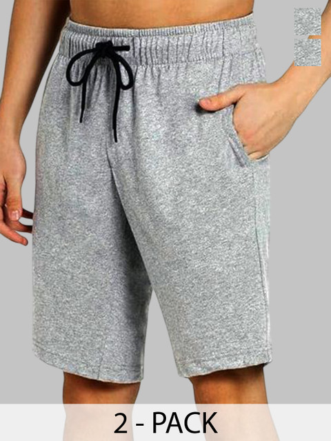 Moda Rapido Men Pack Of 2 Mid-Rise Loose Fit Shorts