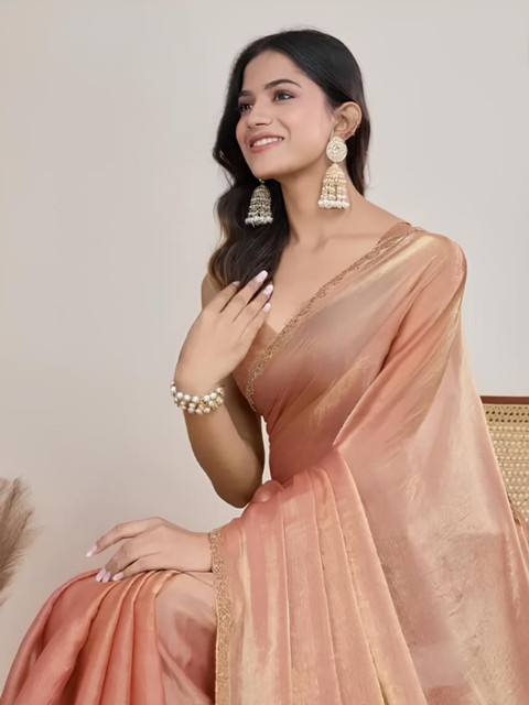 Moda Rapido Beads and Stones Tissue Tussar Saree - Image 5