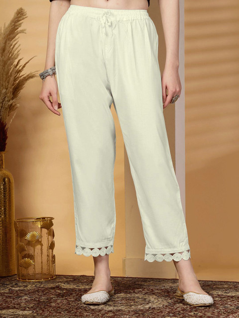 Clora Creation Women Hem Design Ethnic Palazzos