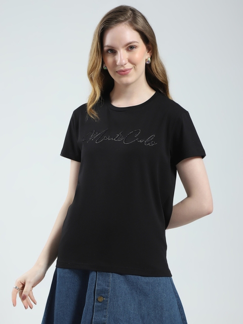 Monte Carlo Brand Logo Embroidered T-shirt