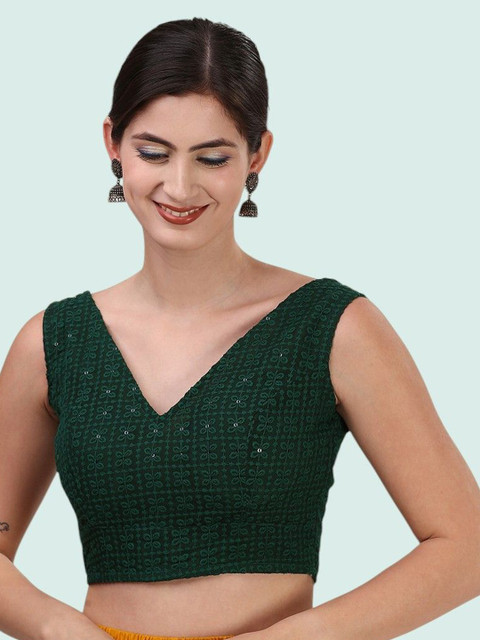 Moda Rapido Embroidered Cotton Saree Blouse