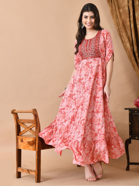 HERE&NOW Women Embroidered Anarkali Kurta