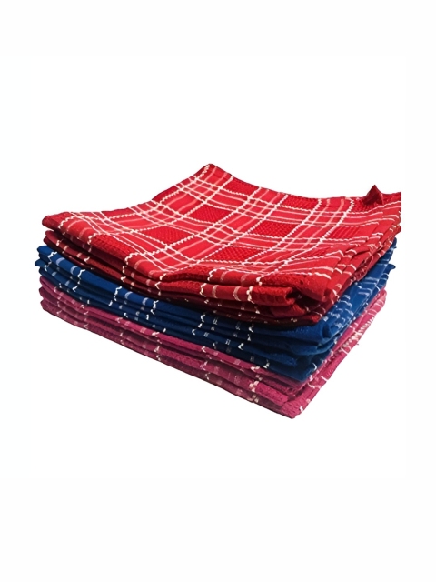Homerz Red 2025 Checked Cotton Gloves And Chef Cap Cleaning Cloth - Image 5