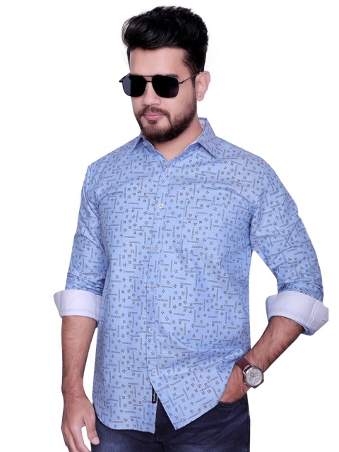 CHECKMARK CLOTHING Men Slim Fit Printed Casual Shirt