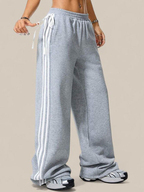 Home niche-market02 41 TABADTOD Women Striped Relaxed Loose Fit Easy Wash Trousers
