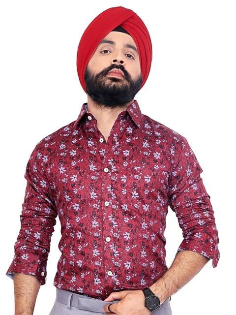 CHECKMARK CLOTHING Men Slim Fit Printed Casual Shirt
