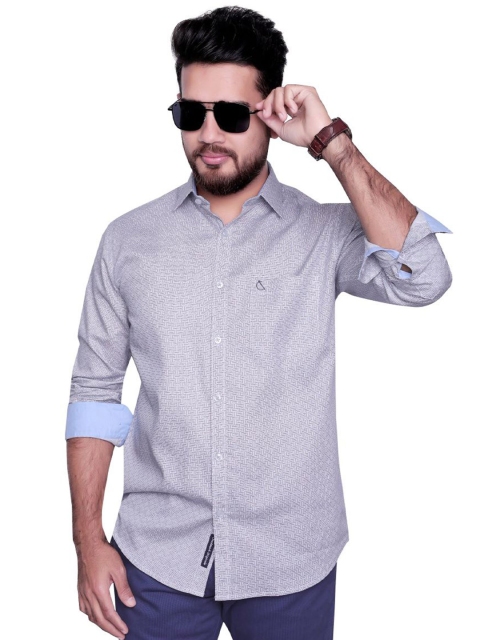CHECKMARK CLOTHING Men Slim Fit Printed Casual Shirt